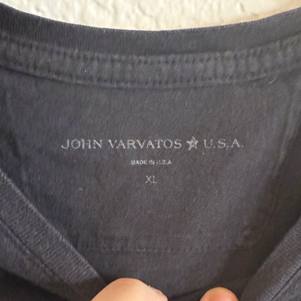 John Varvatos Black Peace Sign Tee XL - Picture 2 of 6